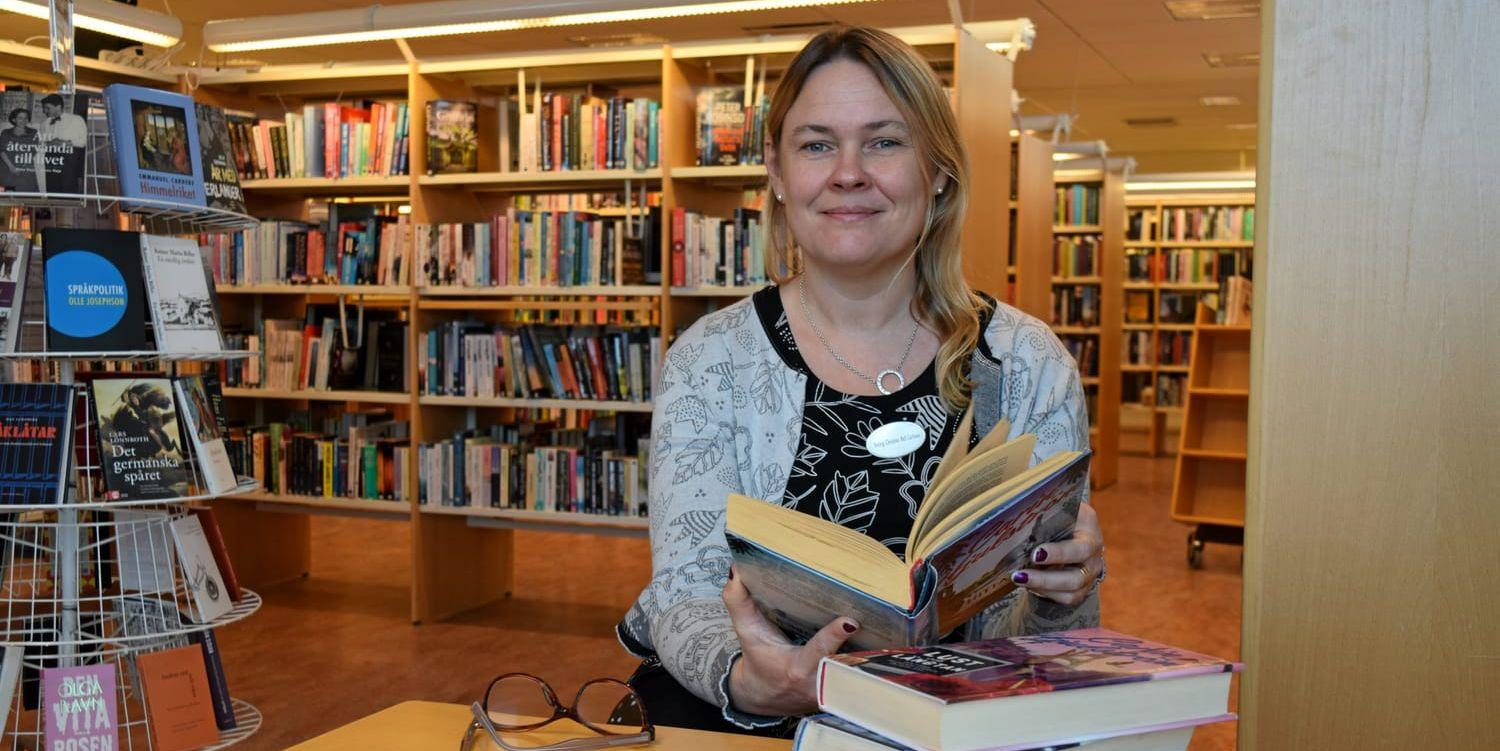 Hedvig-Christina Helle Carlsson, bibliotekarie på Henåns bibliotek.