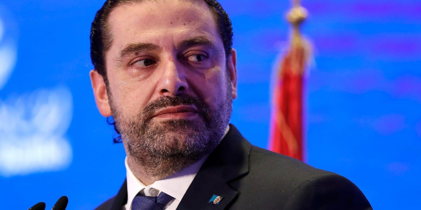 Libanons premiärminister Saad al-Hariri, som nu ska träffa USA:s utrikesminister. Arkivbild.