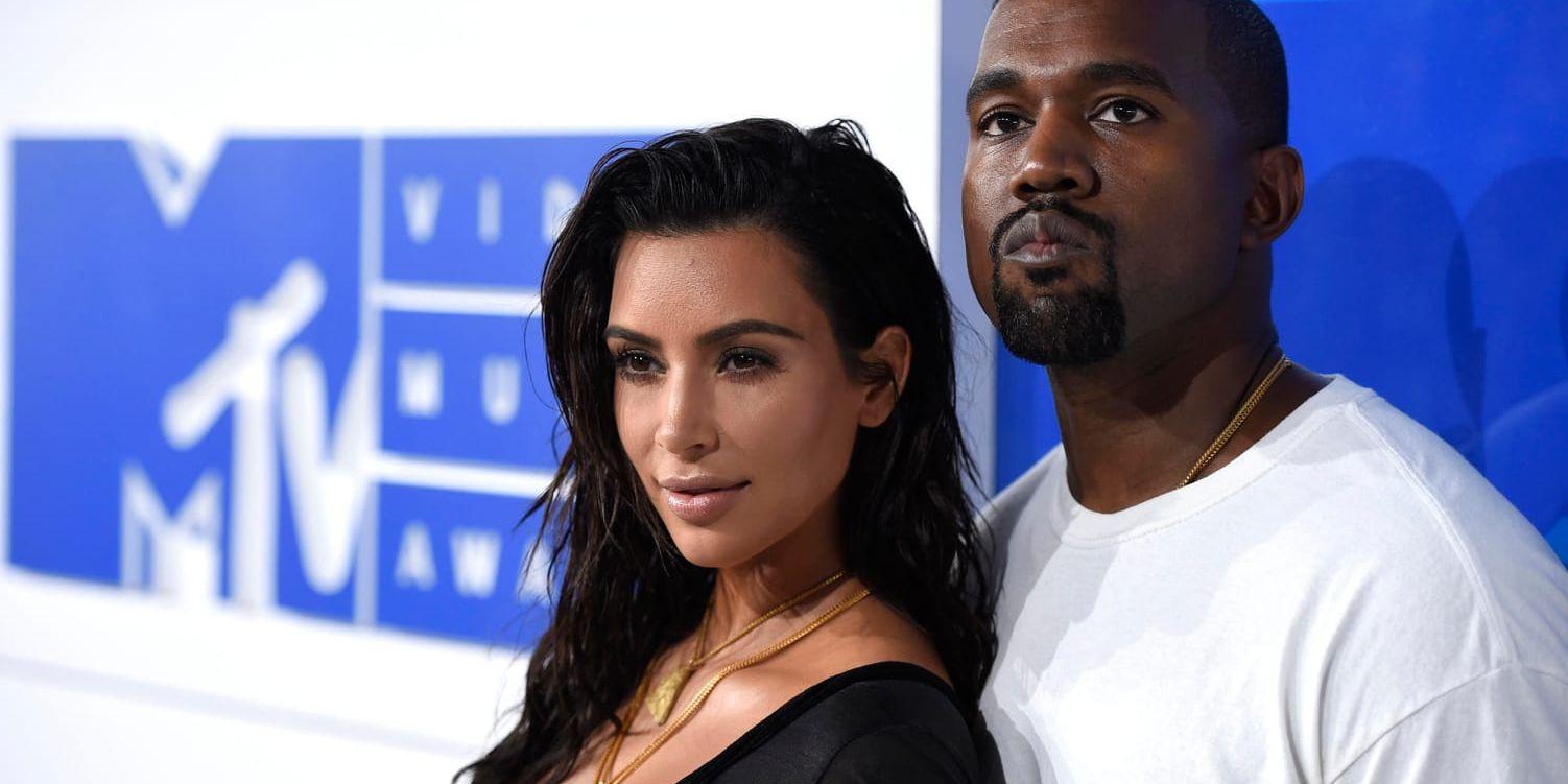 Kim Kardashian West och Kanye West. Arkivbild.