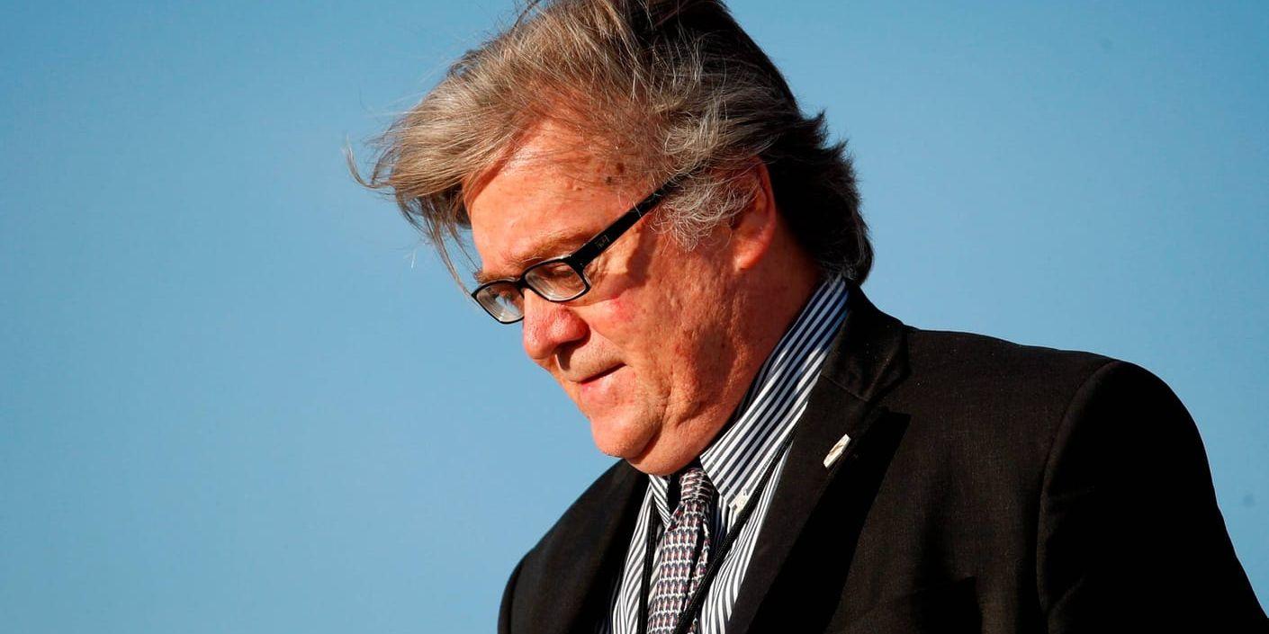 President Donald Trumps avgående chefsstrateg Steve Bannon. Arkivbild.