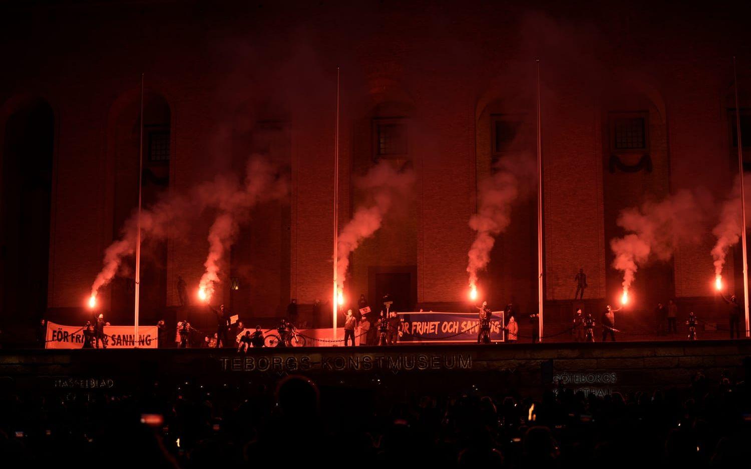 Under lördagen pågick också en demonstration i Göteborg.