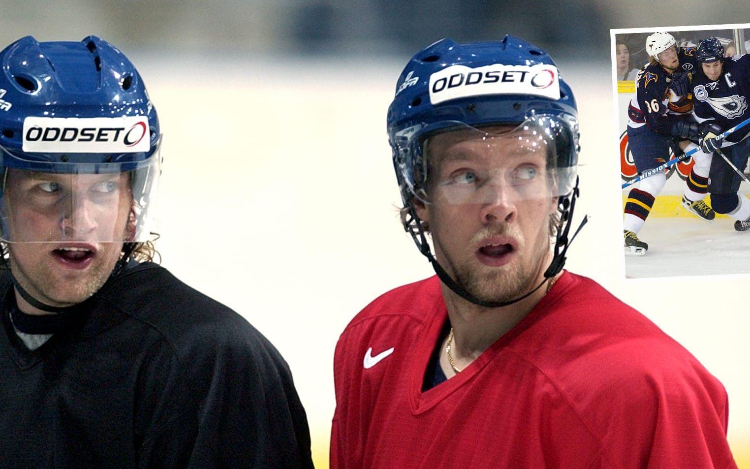 <strong>Mathias och Daniel Tjärnqvist.</strong> Storebror Daniel hade en klart godkänd NHL-karriär och lirade bland annat i Minnesota, Atlanta och Colorado. Mathias spelade för Dallas och Phoenix. Foto: TT