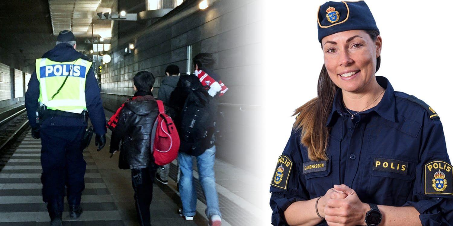 ”Tyvärr är vi poliser alldeles för få till antalet för att kunna uppfylla min önskan om att kunna möta alla barn i vårt område”, skriver Emma Andersson.