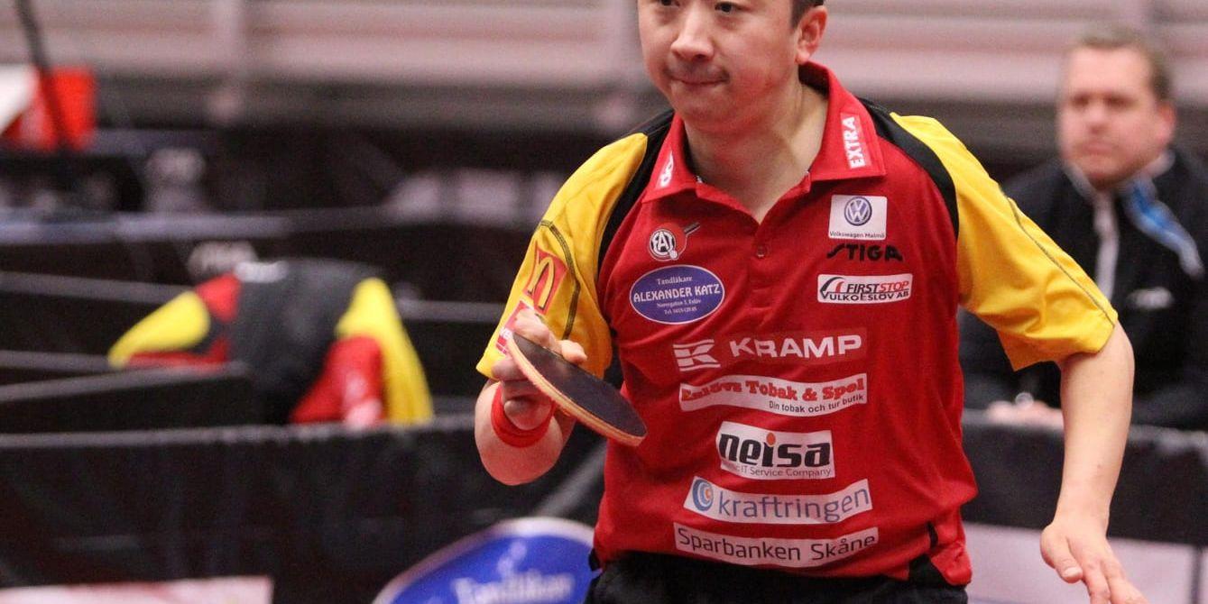 Eslövs Xu Hui missade tre matchbollar i öppningsmatchen mot Saarbrücken. Skåningarna föll med 0–3 i matcher. Arkivbild.