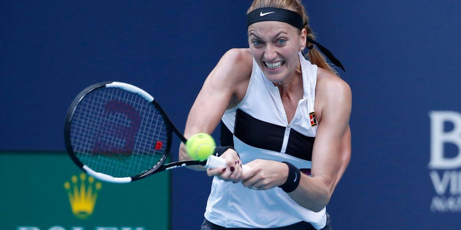 Petra Kvitova tog sig på måndagen vidare från den andra omgången av WTA-turneringen Miami Open i USA.