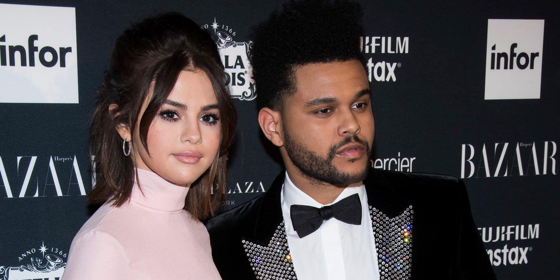 Selena Gomez och The Weeknd i september. Arkivbild.