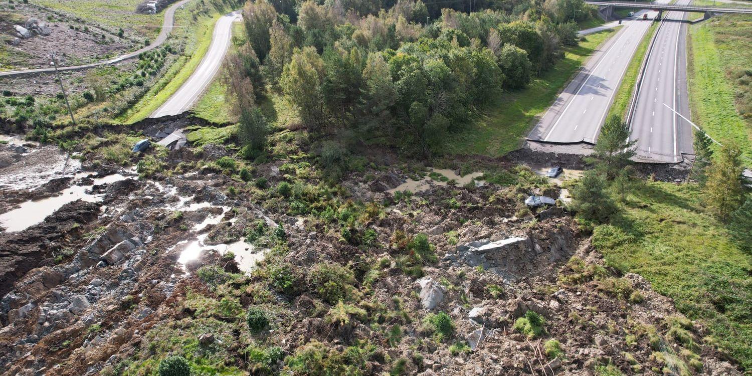 Stenungsunds kommun begär 270 miljoner kronor från regeringen för kostnaderna efter skredet vid E6. Arkivbild.