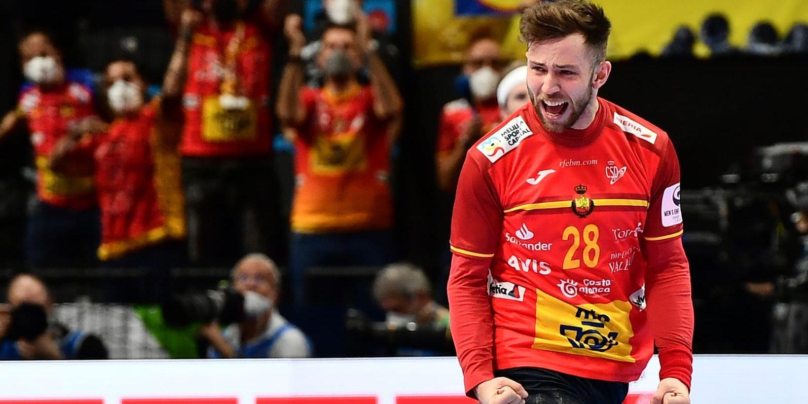 Spaniens Aleix Gómez var vass i EM-semifinalen mot Danmark.