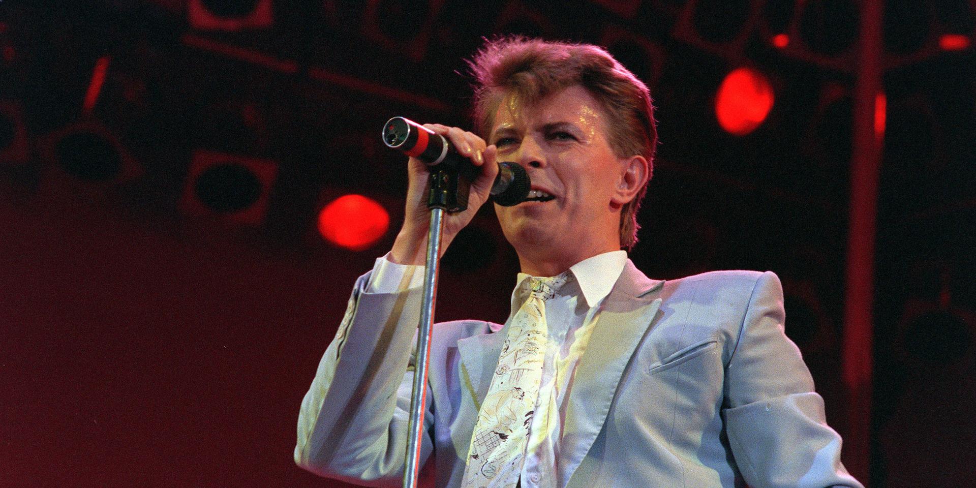 David Bowie på Wembley i London 1985.