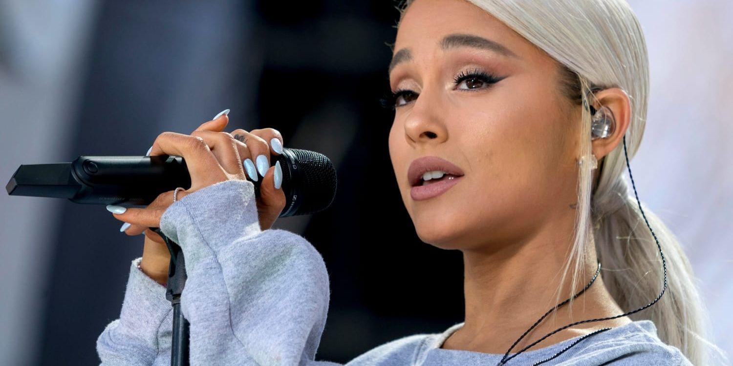 Ariana Grande kommer inte medverka på Grammygalan på söndag. Arkivbild.